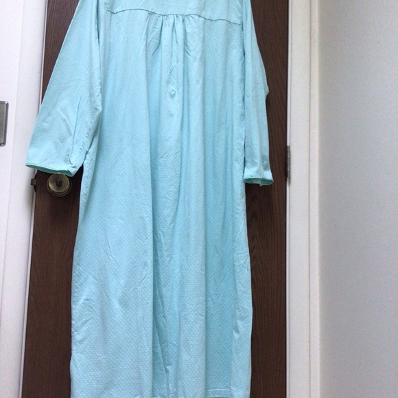 Key Ocean Elegant nightgown 100% cotton jersey, embroidered, satin trim, sz 2XL - Picture 8 of 11